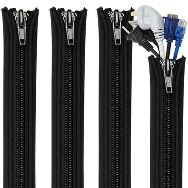Cord Organizer System Kabelhanteringshylsa med spänne 4-delad