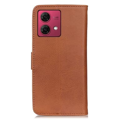 KHAZNEH Motorola Moto G84 Plånboksfodral - Brun