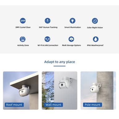XIAOMI utomhus vattentät säkerhetskamera WiFi kamera säkerhet