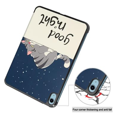 Apple iPad 10.9 2022 Slim fit tri-fold fodral - Cat