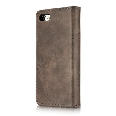DG.MING iPhone 8/7/6 Split Läder Plånboksfodral - Coffee