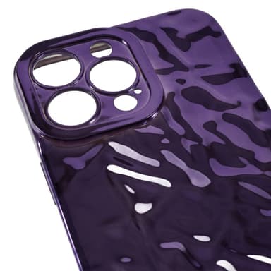 Till iPhone 15 Pro TPU-skal Elektropläterad Rynkad - Lila