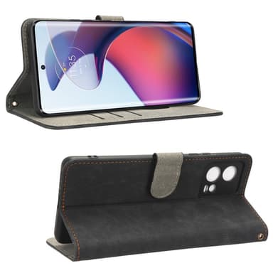 För Motorola Edge 30 Fusion 5G Plånboksfodral korthållare Fodral