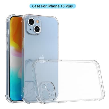 För iPhone 15 Plus Skal Fodral TPU-ram + Akryl Baksida Telefonfodral
