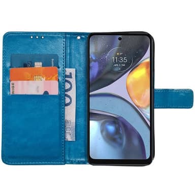 Plånboksfodral 3-kort Motorola Moto G84 - Ljusblå