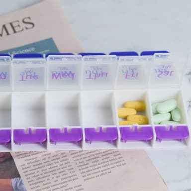 2 gånger om dagen 7 Dagar Pill Box Holder Lättöppnad