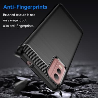 Slim-Fit TPU telefonfodral Skal för Nokia C32 - Svart
