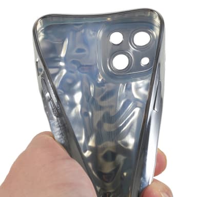Till iPhone 15 TPU-skal Elektropläterad Rynkad - Silver