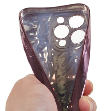 Till iPhone 15 Pro TPU-skal Elektropläterad Rynkad - Rosa