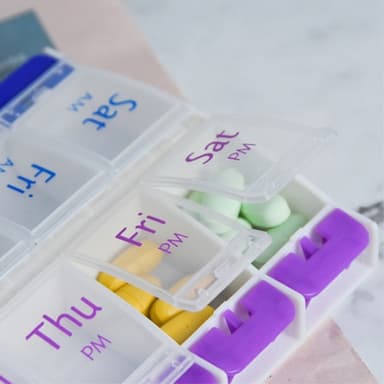 2 gånger om dagen 7 Dagar Pill Box Holder Lättöppnad