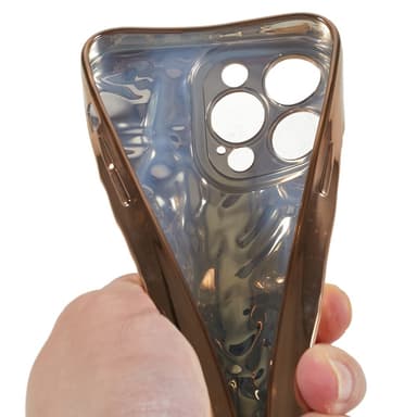 Till iPhone 15 Pro TPU-skal Elektropläterad Rynkad - Guld