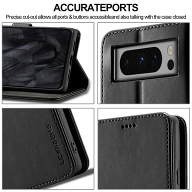 LC.IMEEKE Wallet Case till Pixel 8 Pro - Svart