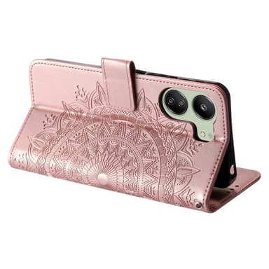 SKALO Xiaomi Redmi 13C 4G Mandala Plånboksfodral - Roséguld