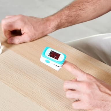 Taurus Fingertopps Puls och Oximeter Rhythm Vit