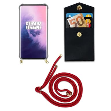 OnePlus 7 PRO Skal Fodral Kedja (Röd)