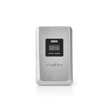 Nedis Väderstation | Inomhus & utomhus | Inklusive trådlös vädersensor | Väderprognos | Tidsdisplay | LCD-skärm | Alarmklockfunktion