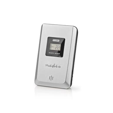 Nedis Väderstation | Inomhus & utomhus | Inklusive trådlös vädersensor | Väderprognos | Tidsdisplay | LCD-skärm | Alarmklockfunktion