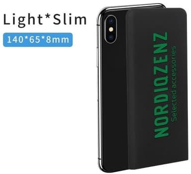NORDIQZENZ Powerbank med lysande LED-indikator, 5000mAh