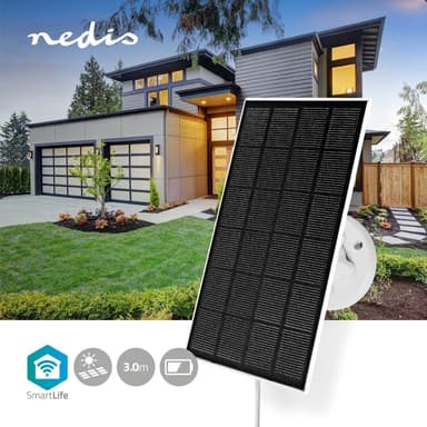 Nedis Solpanel | 5.3 V DC | 0.5 A A | Micro USB | Kabellängd: 3.00 m | Tillbehör till: WIFICBO30WT