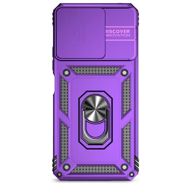 SKALO Xiaomi Redmi 13C 4G Armor Hybrid Metallring Kameraslider - Lila