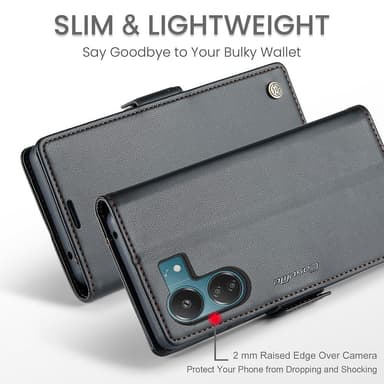 CaseMe Xiaomi Redmi 13C 4G Plånboksfodral - Svart