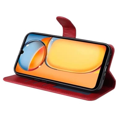 SKALO Xiaomi Redmi 13C 4G PU-Läder Plånboksfodral - Röd