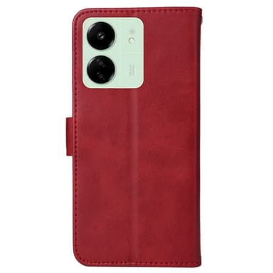SKALO Xiaomi Redmi 13C 4G PU-Läder Plånboksfodral - Röd