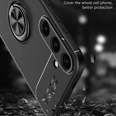 Samsung Galaxy S24+ TPU skal med Finger Ring - Svart