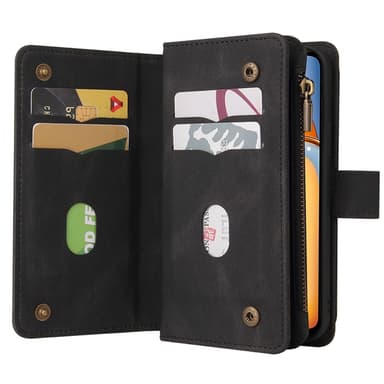 SKALO Xiaomi Redmi 13C 4G Big Wallet 17-FACK Plånboksfodral - Svart