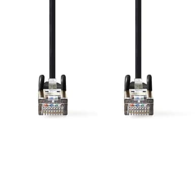 Nedis CAT5e nätverkskabel | SF/UTP | RJ45 hane | RJ45 hane | 15.0 m | Rund | PVC | Svart | Plastpåse