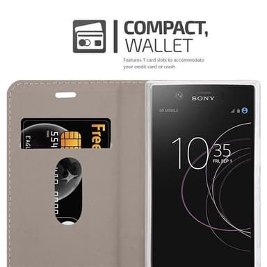 Sony Xperia XZ1 COMPACT Plånboksfodral Skal (Grå)