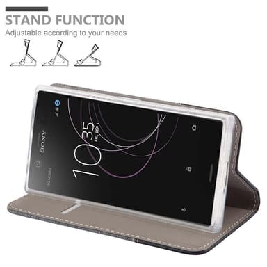 Sony Xperia XZ1 COMPACT Plånboksfodral Skal (Grå)