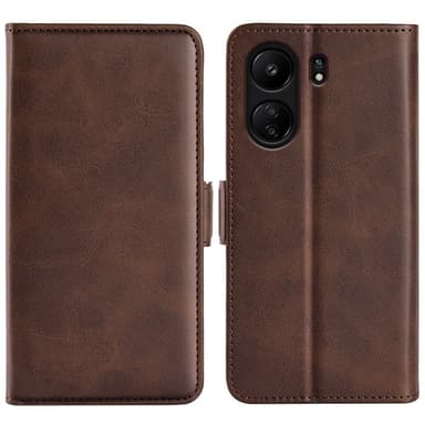 SKALO Xiaomi Redmi 13C 4G Premium Plånboksfodral - Brun