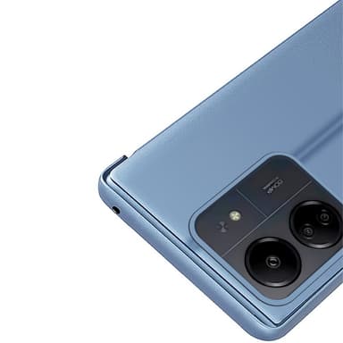 SKALO Xiaomi Redmi 13C 4G Clear View Spegel fodral - Blå