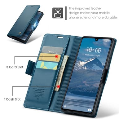 CaseMe Xiaomi Redmi 13C 4G Plånboksfodral - Blå