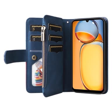 KT Plånboksfodral till Xiaomi Redmi 13C - Blå-Röd