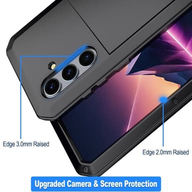 Samsung Galaxy S24 Fodral Pansar skydd Fodral Skal + härdat glas