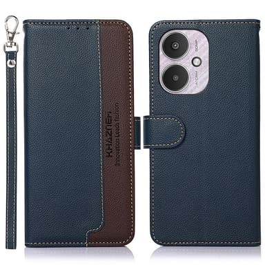 KHAZNEH Plånboksfodral till Xiaomi Redmi 13C - Blå/Brun