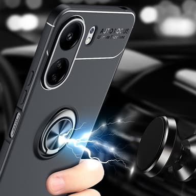 För Xiaomi Redmi 13C Hybrid skal Finger Ring Metall Plåt