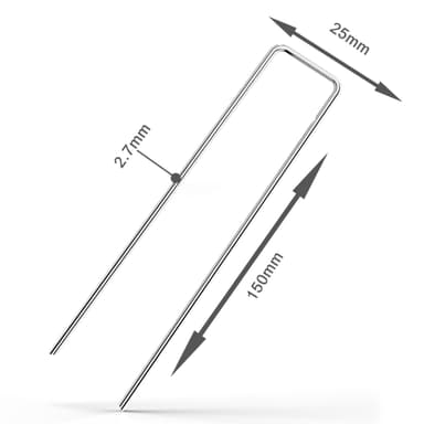 Jordankare 100x  Jordspik 150 x 25 x 2,7 mm (silver)