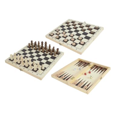The Game Factory Wooden 3-in-1 Game
