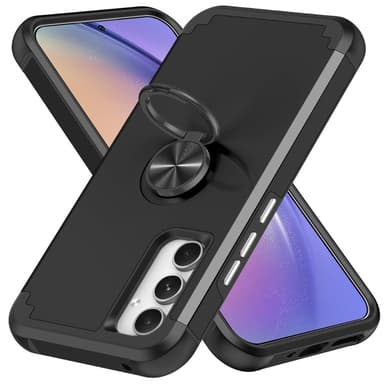 Samsung Galaxy A15 Hybrid skal med Finger Ring - Svart
