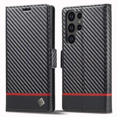 LC.IMEEKE Plånboksfodral till Samsung Galaxy S24 Ultra - Svart