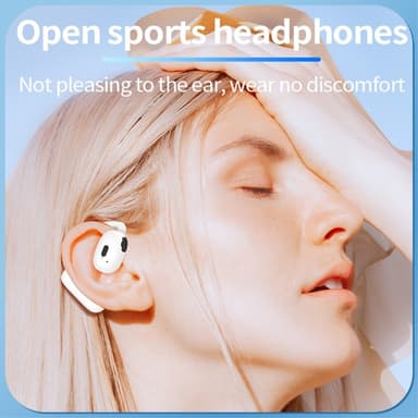 Single Ear Hook Hörlur Bluetooth 5.4 Stereo Headphone - Svart