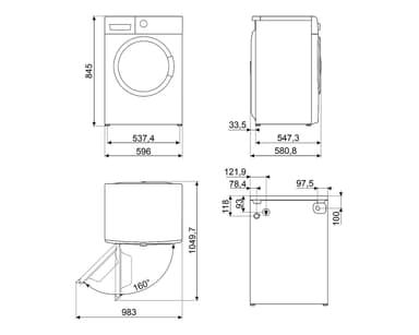 Smeg Tvättmaskin WNP96SLAAIN (9kg)
