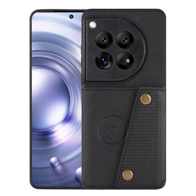 SKALO OnePlus 12 5G PU Läder Skal med Plånbok - Svart