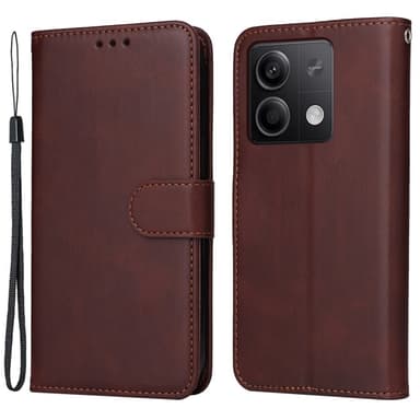 SKALO Xiaomi Redmi Note 13 5G PU-Läder Plånboksfodral - Brun