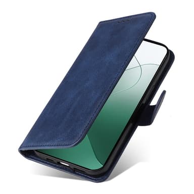 SKALO Xiaomi 14 5G PU-Läder Plånboksfodral - Blå