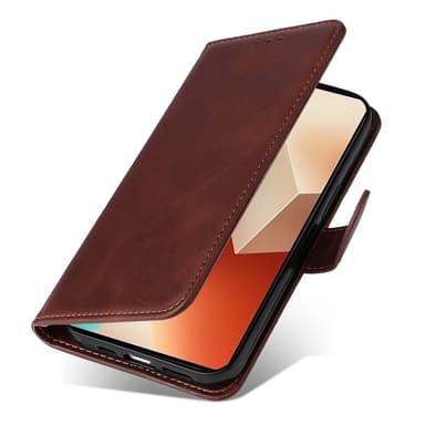 SKALO Xiaomi Redmi Note 13 5G PU-Läder Plånboksfodral - Brun