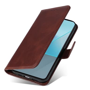 SKALO Xiaomi Redmi Note 13 Pro 5G PU-Läder Plånboksfodral - Brun
